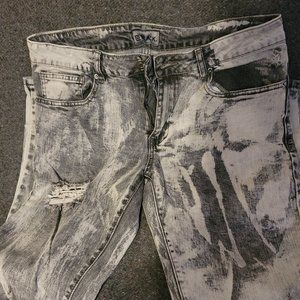 Just Black, Gray/Black Stretch Jeans Skinny Fit Flex 32 x 30